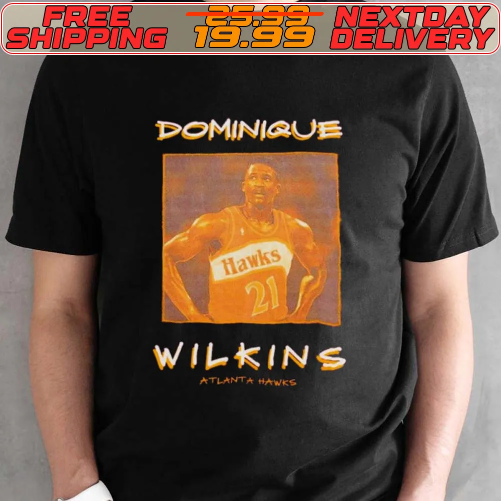 Dominique Wilkins Atlanta Hawks Vintage Logo Shirt