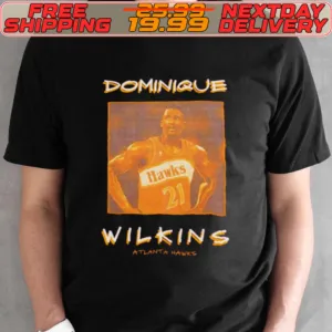 Dominique Wilkins Atlanta Hawks Vintage Logo Shirt