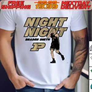 Purdue Basketball Braden Smith Night Night Shirt