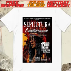 Sepultura Apr 12 2024 Centro De Convenciones Vasco Nunez De Balboa In Panama Poster Shirt