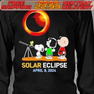 Peanuts Characters Watching Solar Eclipse April 8 2024 Shirt