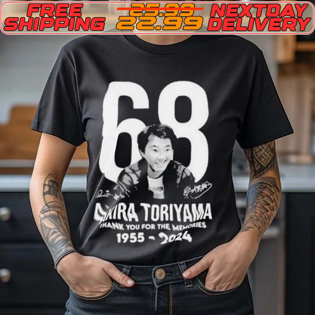 Akira Toriyama 68 Thank You for the memories 1955 2024 Signature Shirt