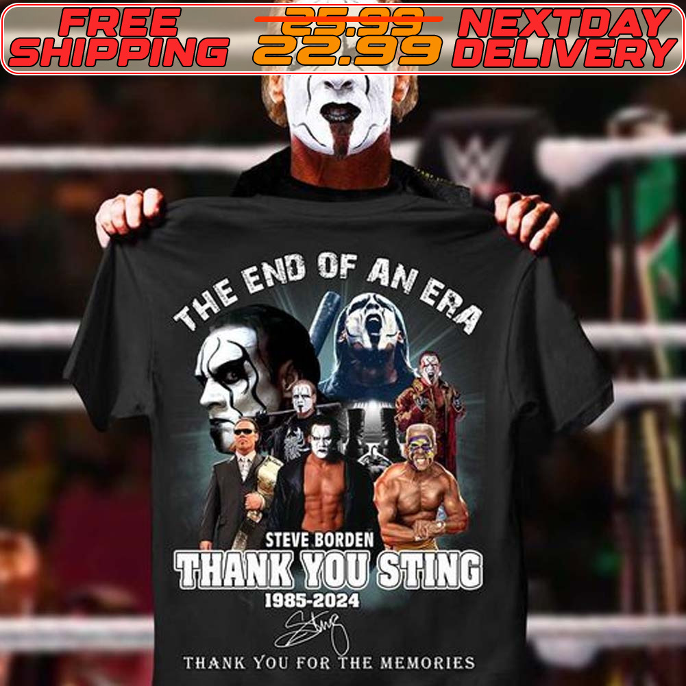 The End Of An Era Steve Borden Thank You Sting 1985 2024 Shirt The End Of An Era Steve Borden Thank You Sting 1985 2024 Shirt
