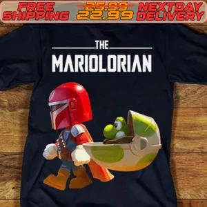 The Mandalorian Super Mario Nintendo Star Wars Shirt