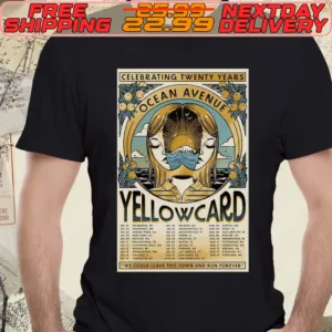 Yellowcard Ocean Avenue July August 2024 Poster Shirt