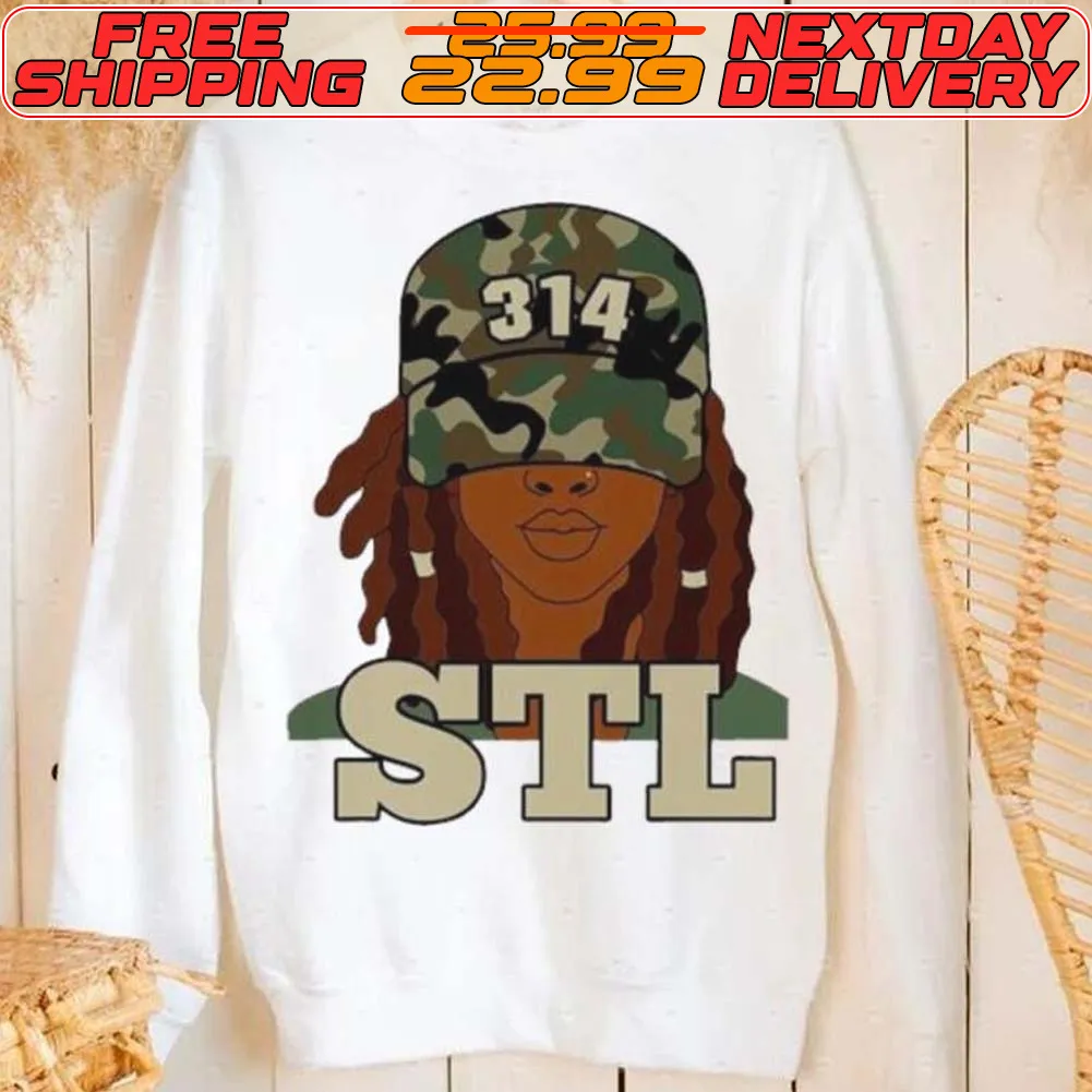 314 STL St Louis Black Woman Locs Shirt