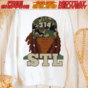 314 STL St Louis Black Woman Locs Shirt