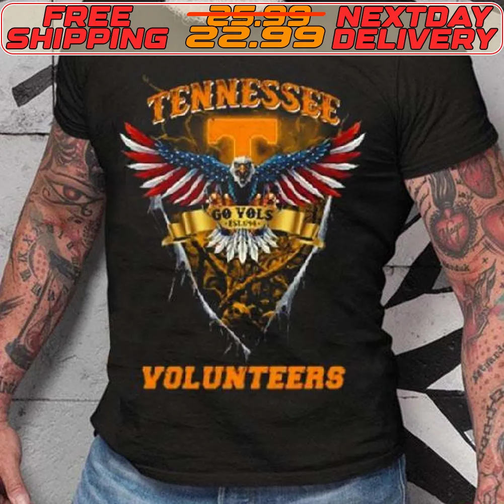 Go Vols Tennessee Volunteers Football Us Eagle Shirt