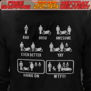 Bad Good Awesome Even Better Yay Hang On Wtf Funny Shirt
