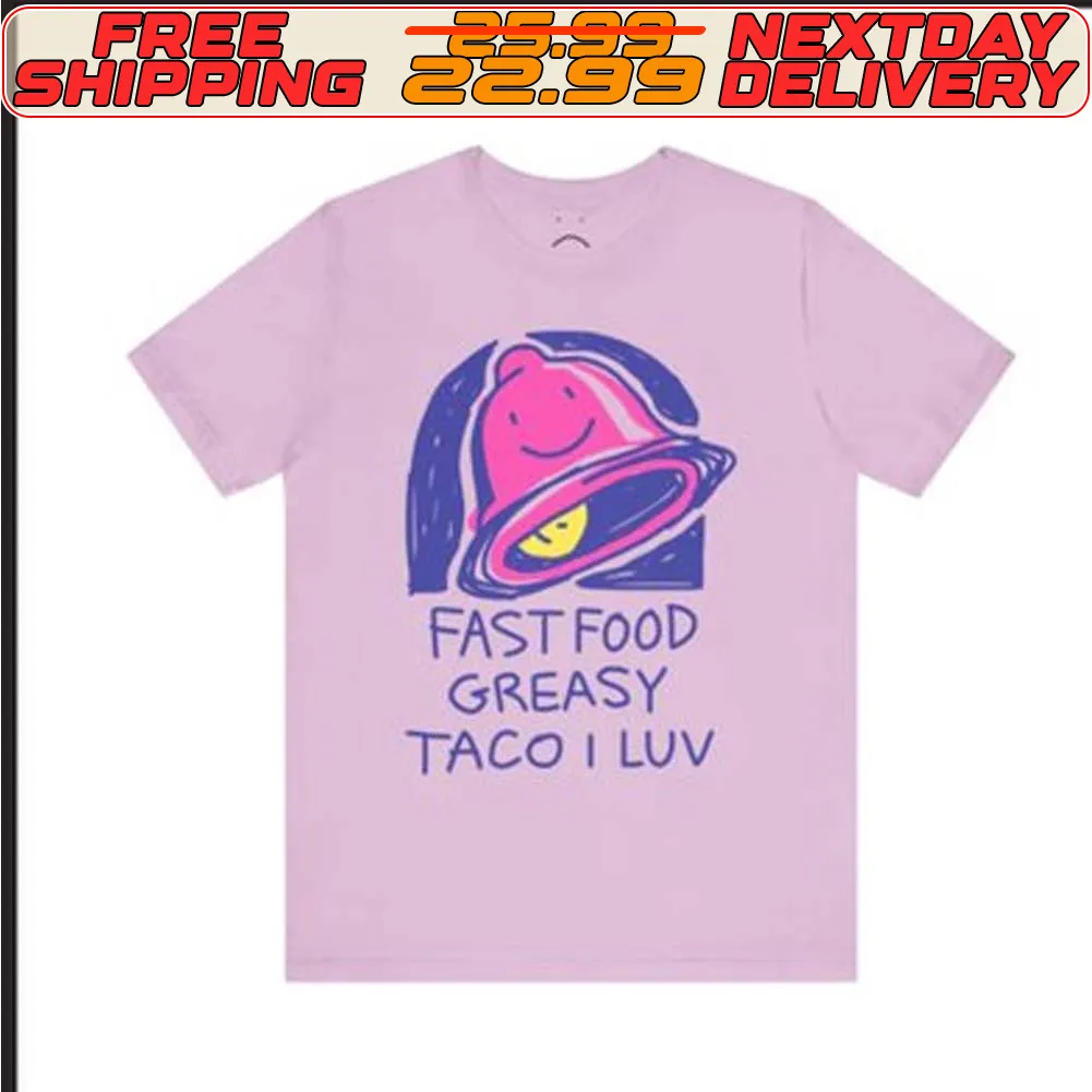 Bell Fast Food Greasy Taco I Luv Shirt