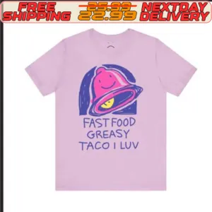 Bell Fast Food Greasy Taco I Luv Shirt