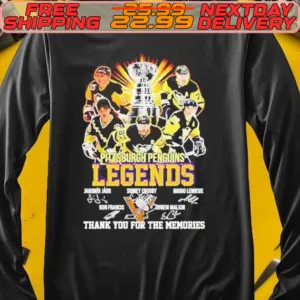 Pittsburgh Penguins Legends Players Thank You For The Memories Signatures Shirt