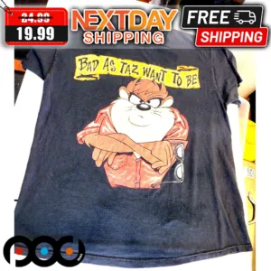 Looney Toons Tazmanian Devil Bad As Taz Want To Be 1997 Shirt