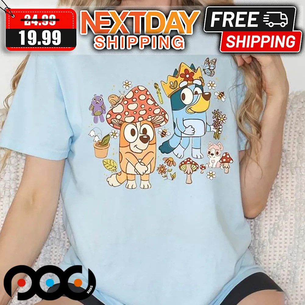 Bluey Bingo Mushroom Shirt