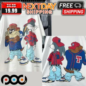 Looney Tunes Tasmanian Devil and Bugs Bunny Vintage Shirt