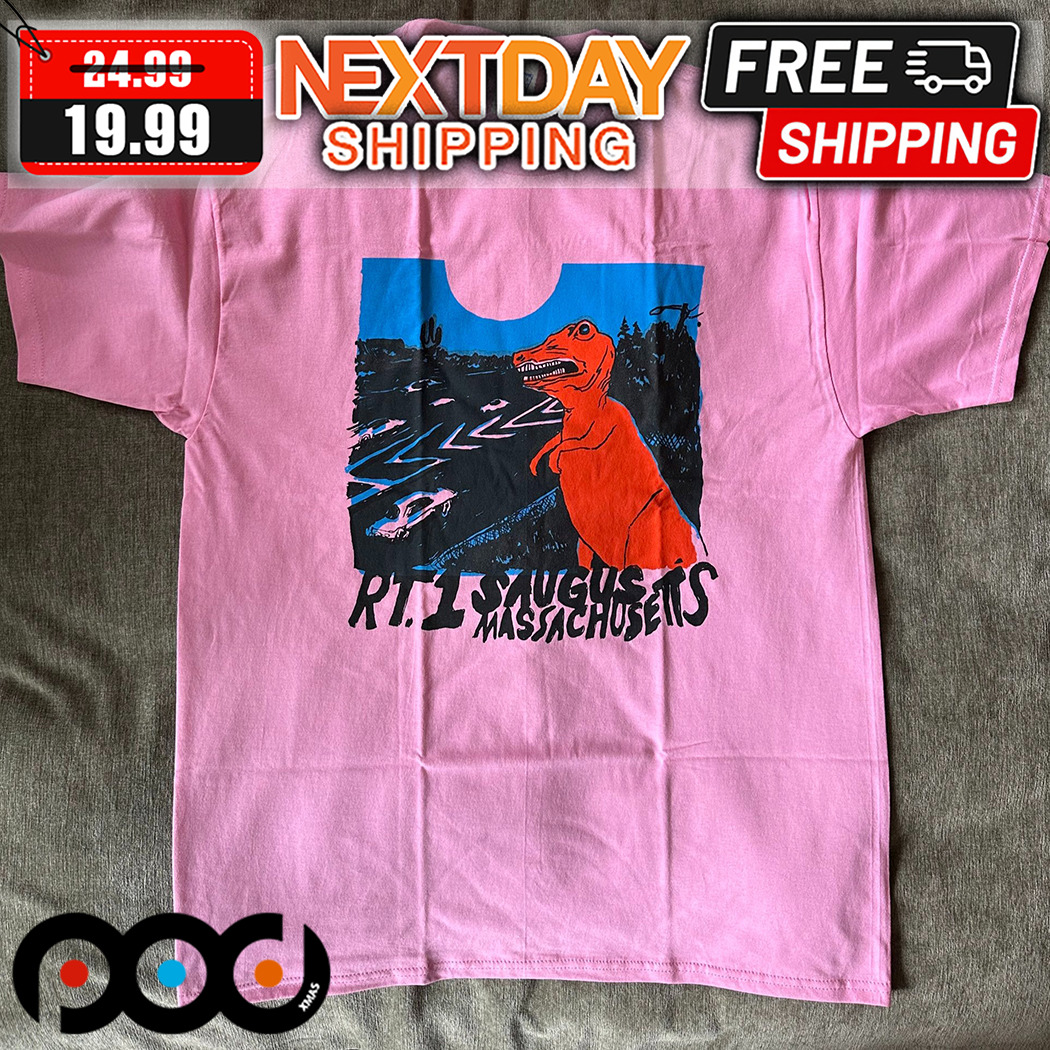 Route 1 Saugus Mass Dinosaur Shirt