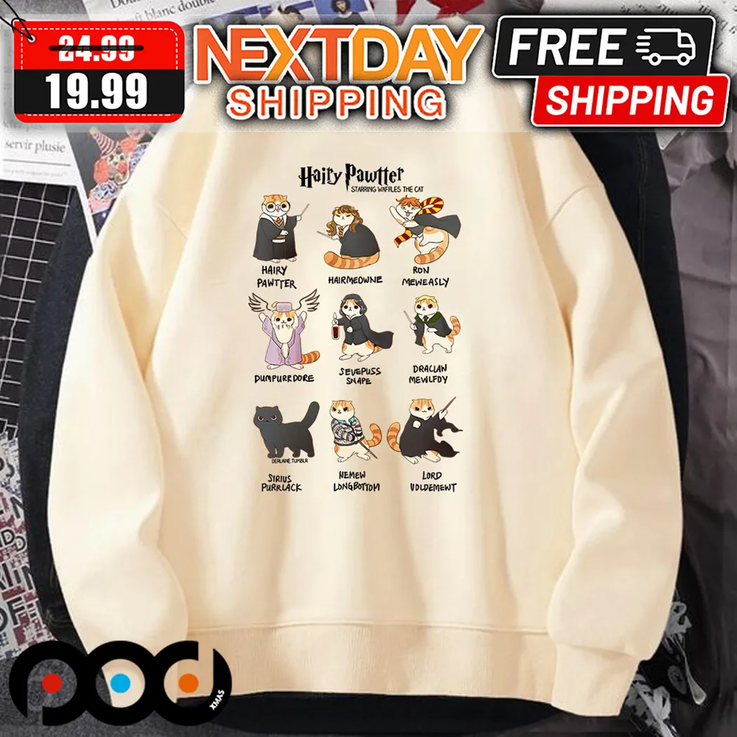 Harry Potter Cats Hairy Pawter Shirt