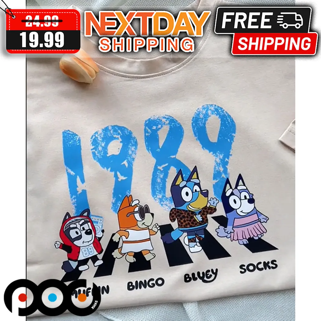 Taylor 1989 Muffin Bingo Bluey Socks Shirt