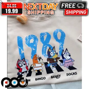Taylor 1989 Muffin Bingo Bluey Socks Shirt