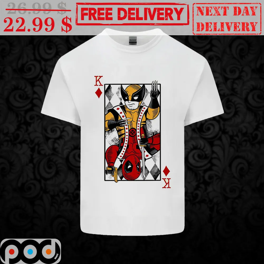 King Card Deadpool And Wolverines Marvel Comic Shirt