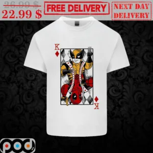 King Card Deadpool And Wolverines Marvel Comic Shirt