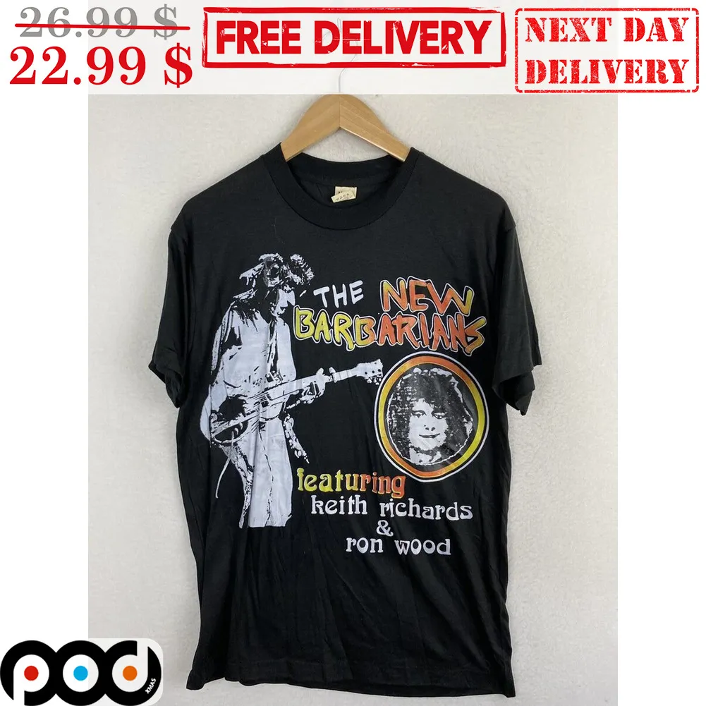 The New Barbarians Featuring Keith Richards And Ron Wood Vintage Shirt