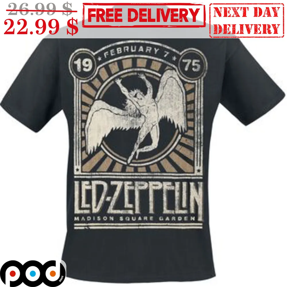 Led Zeppelin Febuary 1975 Madison Square Garden Retro Shirt