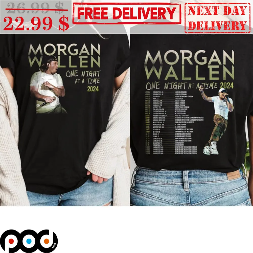 Morgan Wallen One Night At A Time 2024 World Tour Shirt