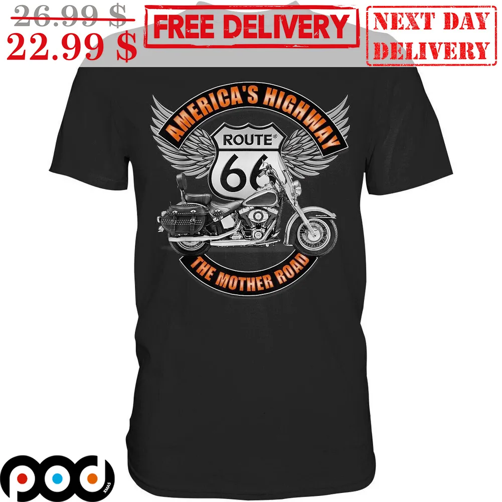 Motorcycle America's Highway The Mother Road Shirt