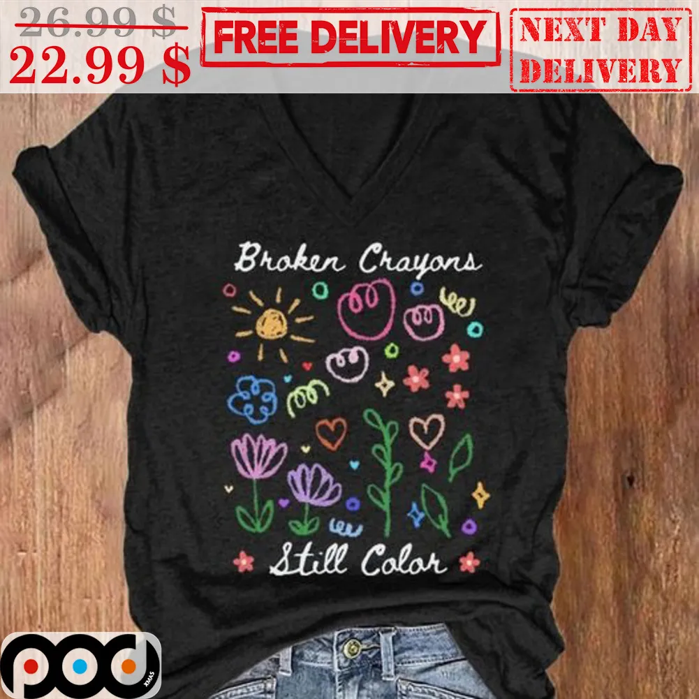 Broken Crayons Still Color Floral Shirt