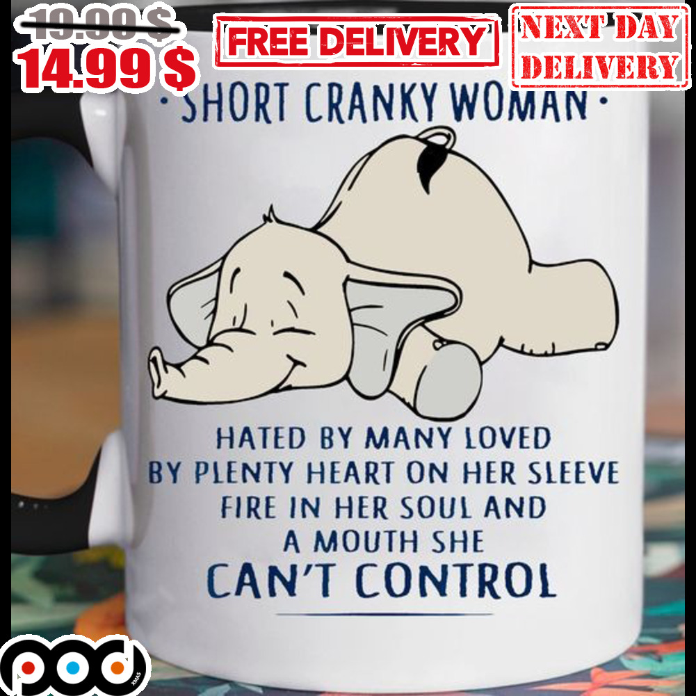 Lazy Elephant Short Cranky Woman Mug