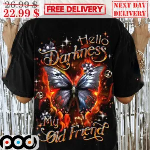 Butterfly Hello Darkness My Old Friends Shirt