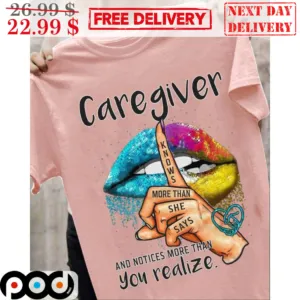 Lips Silence Caregiver Knows More Than She Says Colorful Shirt