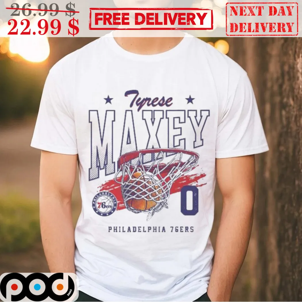 Tyrese Maxey 0 Philadelphia 76ers NBA Playoffs 2024 Shirt