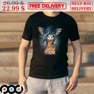 Opossum Aww Tísm Hamburger Shirt