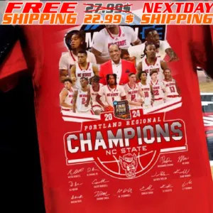 Portland Regional 2024 Final Four Champions Nc State Signtaures Shirt