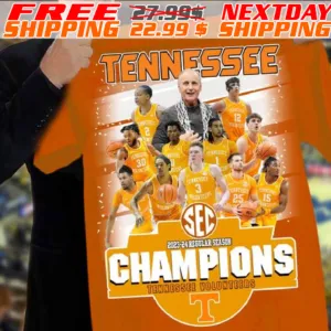 Tennessee Sec 2023-24 Regular Season Champions Tennessee Volunteers T Shirt