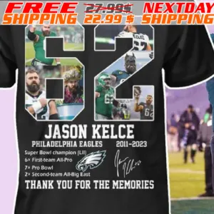 62 Jason Kelce Philadelphia Eagles Thank You For The Memories Shirt