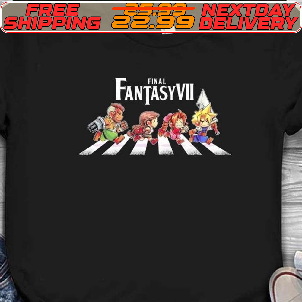 Final Fantasy VII Characters Cross The Street Shirt Final Fantasy VII Characters Cross The Street Shirt