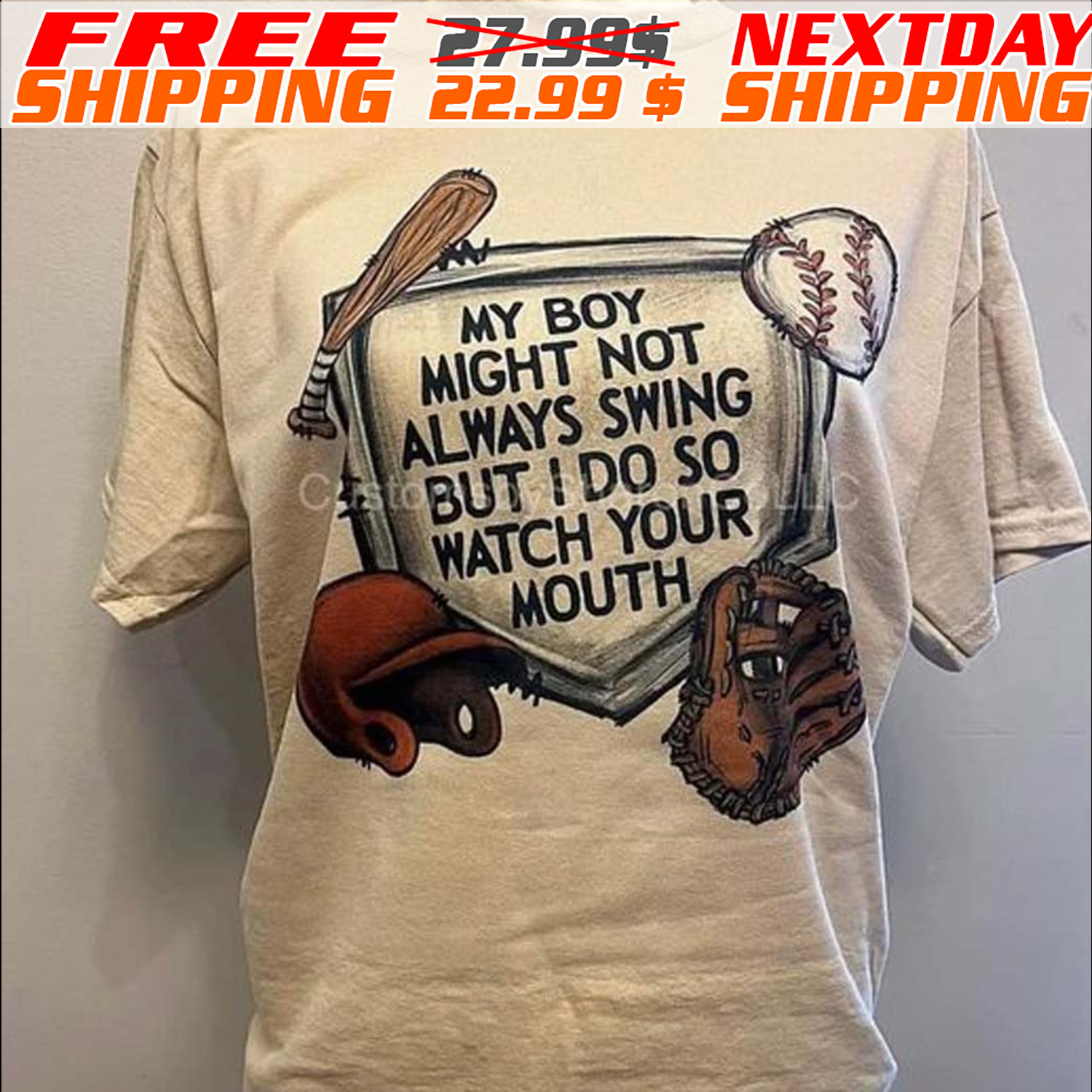 Custom Xmas Gift - My Boy Might Not Always Swing But I Do So Watch Your  Mouth Baseketball Shirt