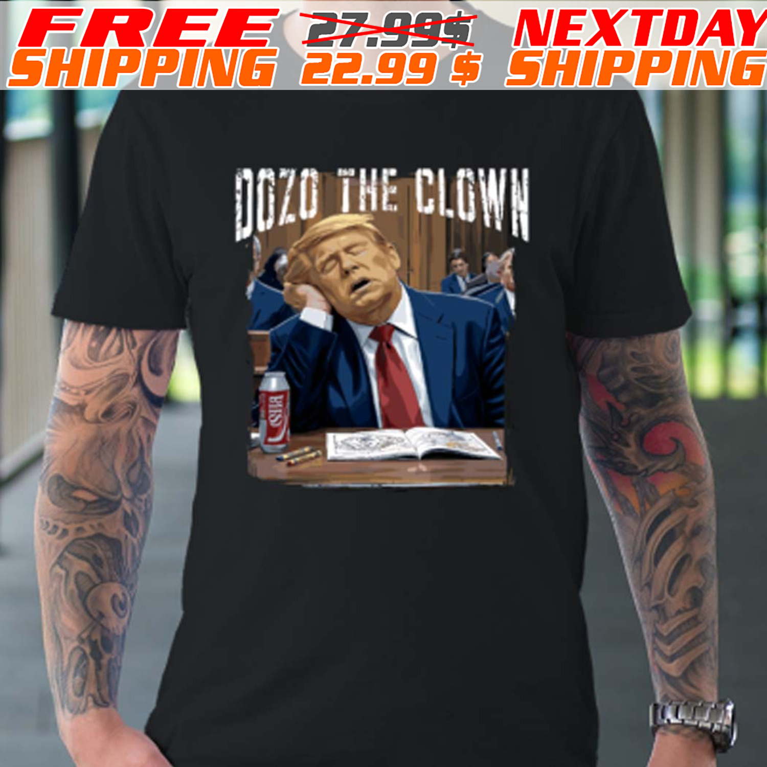 Dozo The Clown Donald Trump Sleeping At Trial Shirt