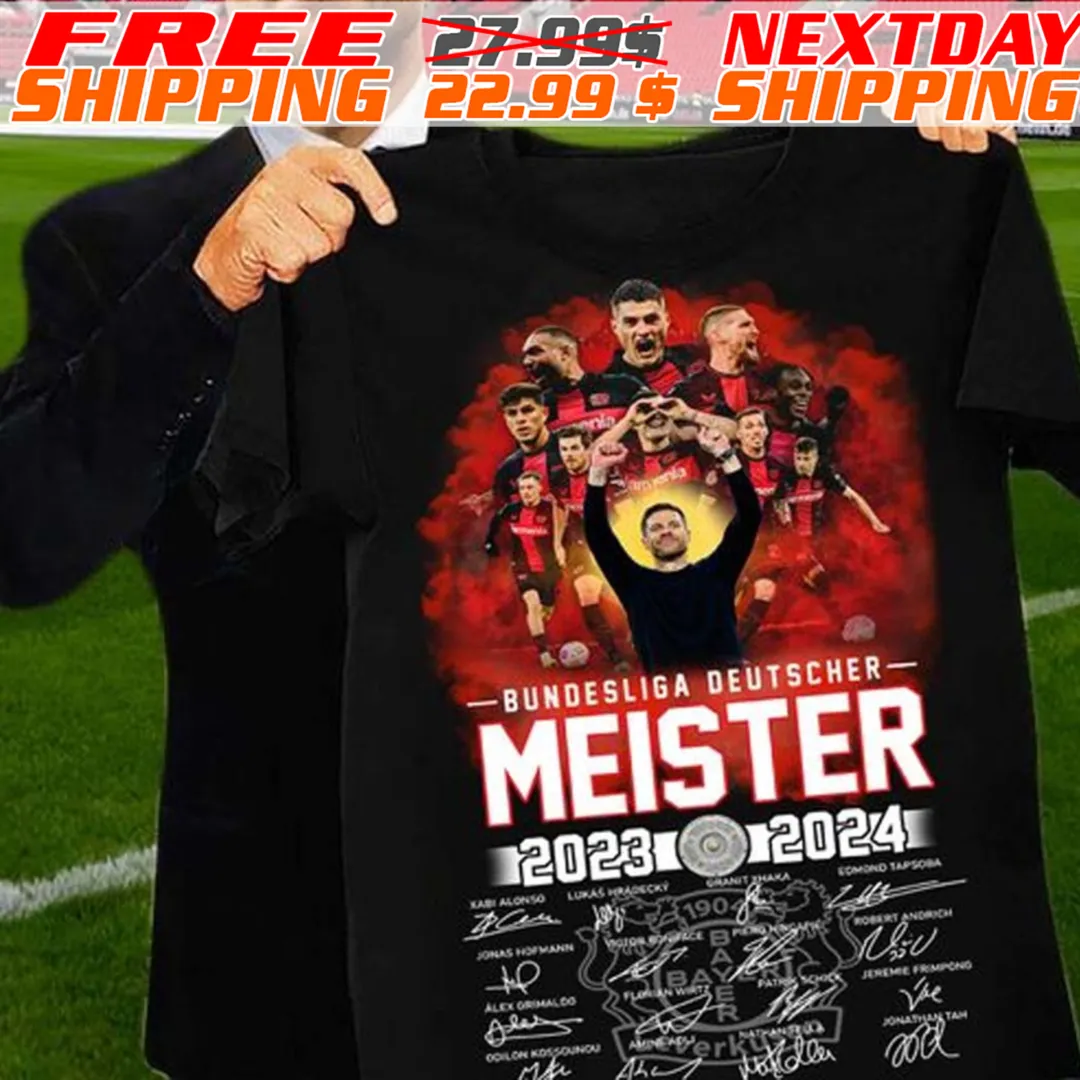 Bundesliga Deutscher Meister Bayer Leverkusen 2023 2024 Shirt