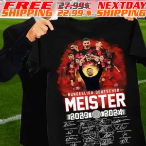 Bundesliga Deutscher Meister Bayer Leverkusen 2023 2024 Shirt