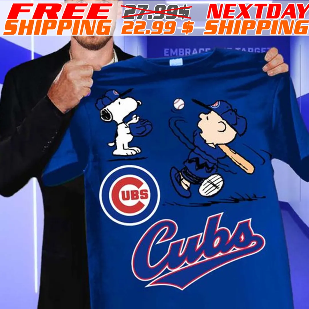 The Snoopy And Charlie Brown Chicago Cubs Basketball Shirt