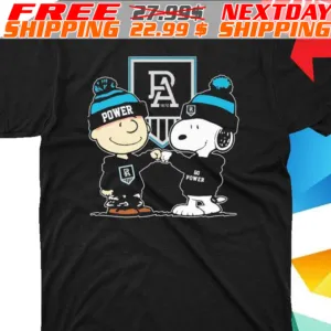 Peanuts Snoopy And Charlie Brown Road Port Adelaide Power Shirt