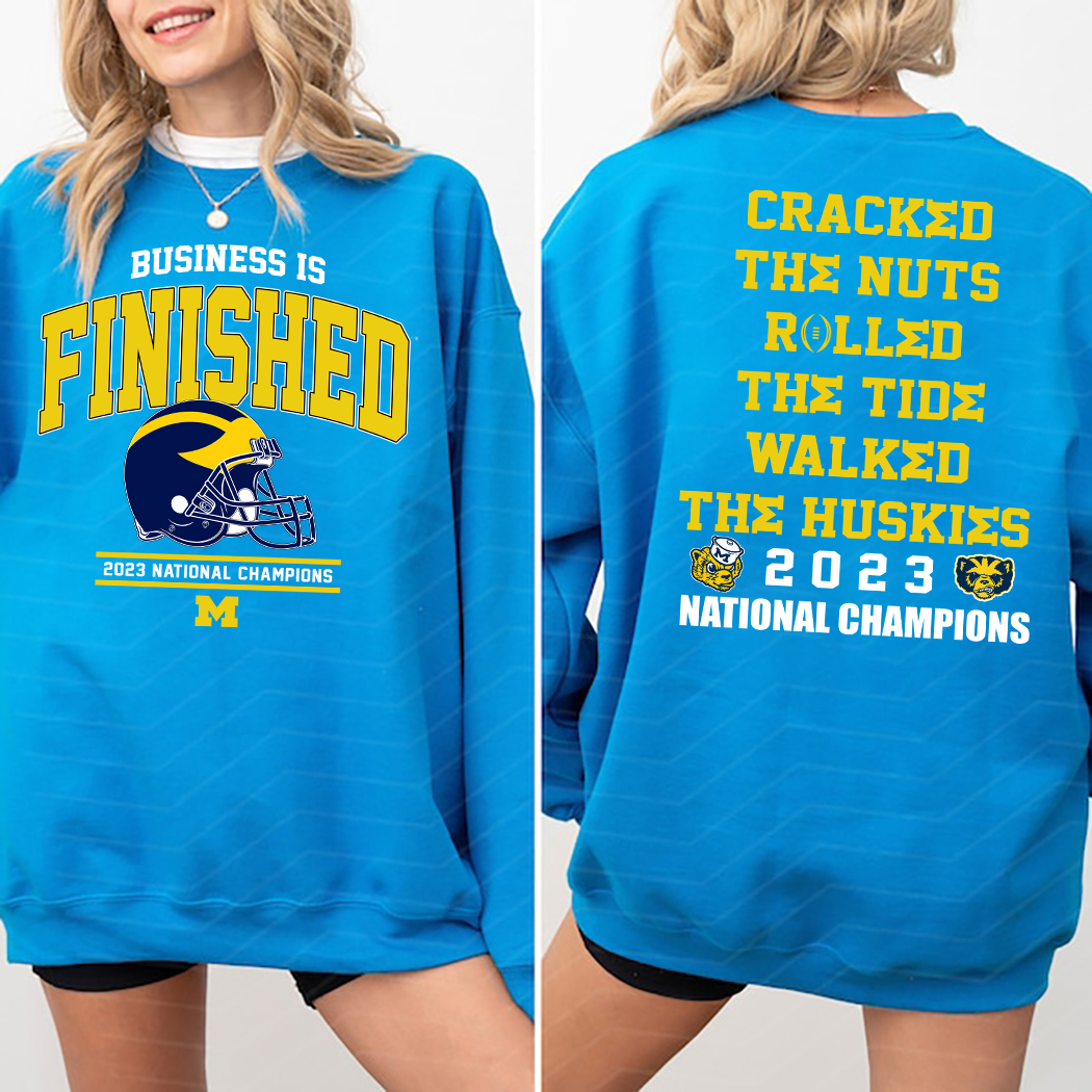 Business Is Finished Cracked The Nuts Rolled The Tide Walked The Huskies 2023 National Champions Shirt