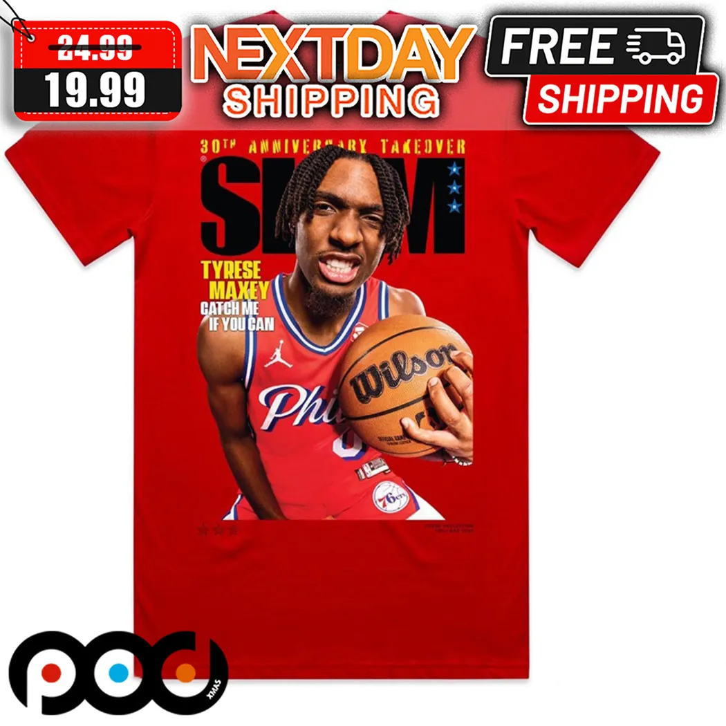 Slam 248 30th Anniversary Takeover Tyrese Maxey Catch Me If You Can Shirt