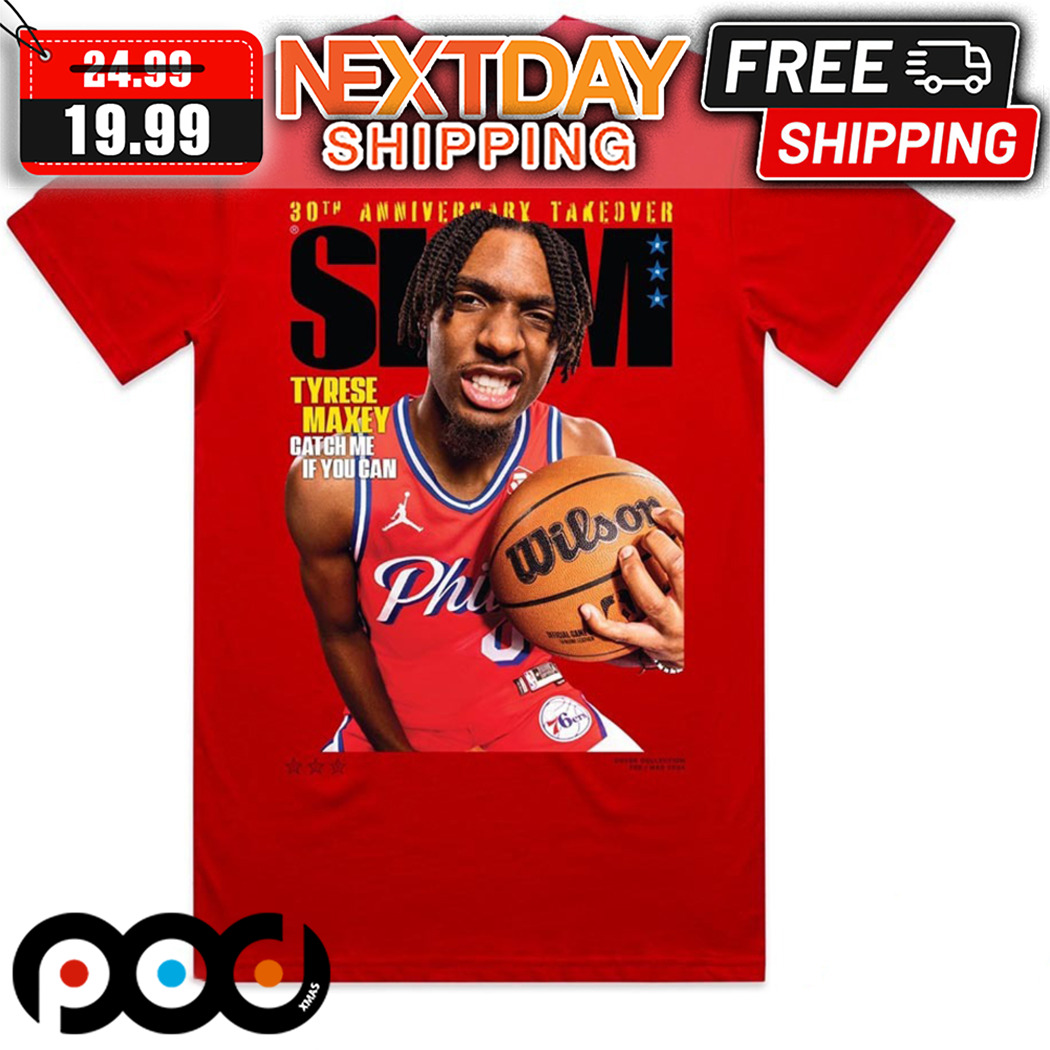 Slam 248 30th Anniversary Takeover Tyrese Maxey Catch Me If You Can Shirt