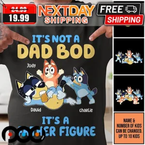 Personalized Bluey It Is Not A Dad Bod It Is A Father Figure Shirt
