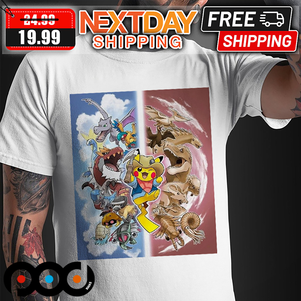Pikachu Pokemon Fossil Museum Shirt